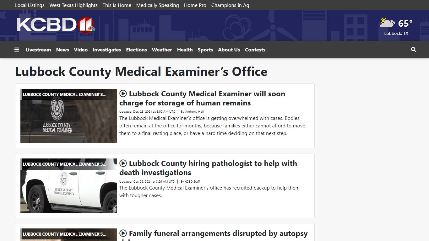 Lubbock County Medical Examiner’s Office - KCBD